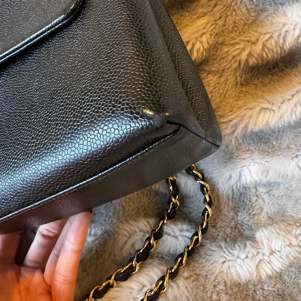 Chanel Rare Flap Box Caviar Bag - Picture 9 of 16